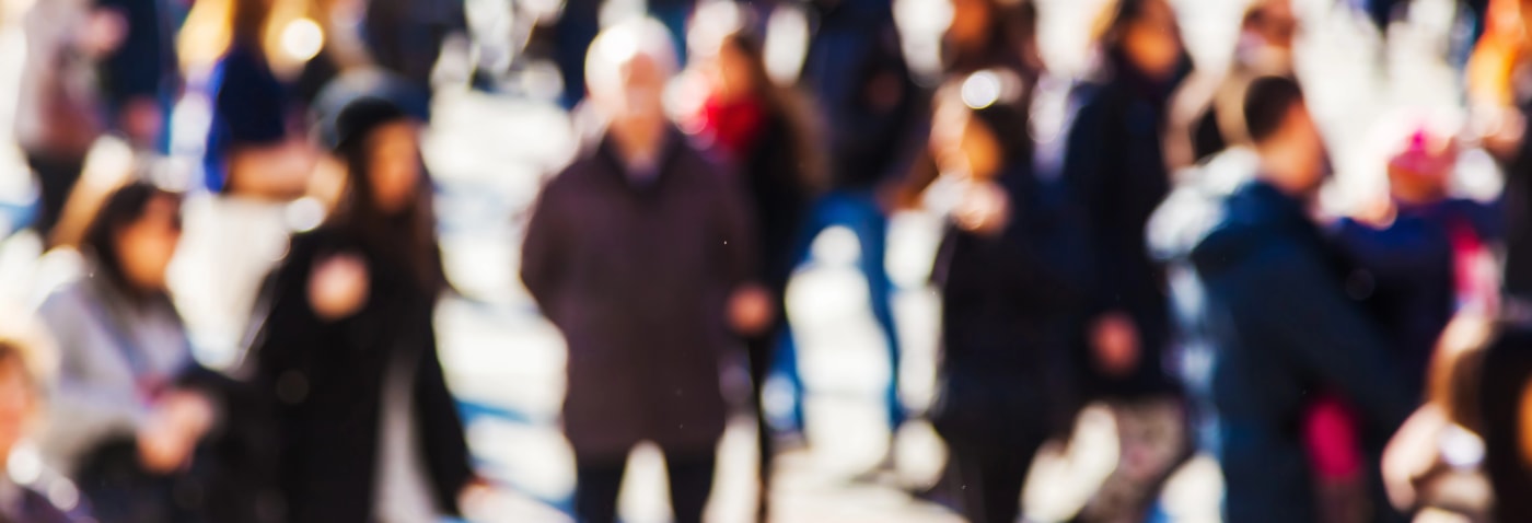 crowd walking Winston-Salem