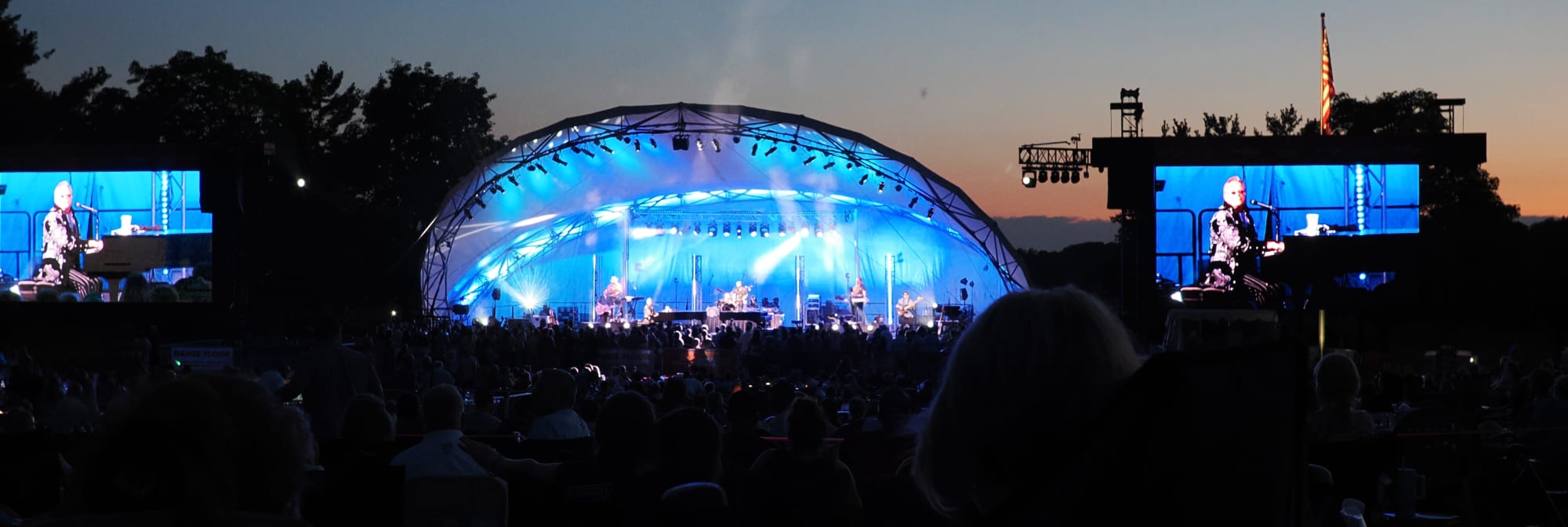 outdoor concert venue at sunset Winston-Salem